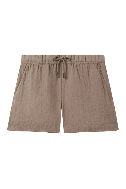 Linen Garment Dyed Drawstring Shorts