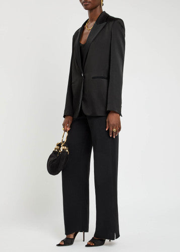 Satin Blazer and Trousers