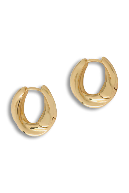 Gold Plated Twist Hoop Earrings
