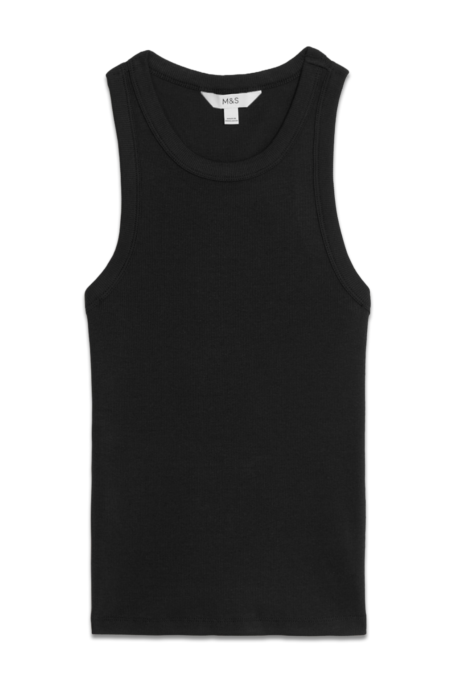 Cotton Rich Ribbed Slim Fit Racer Back Vest
