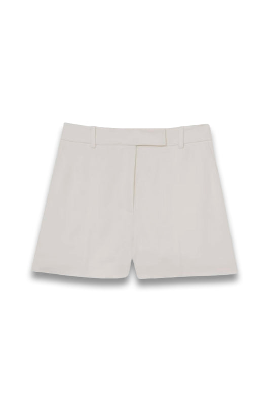 Devon Linen-Blend Tailored Shorts in White