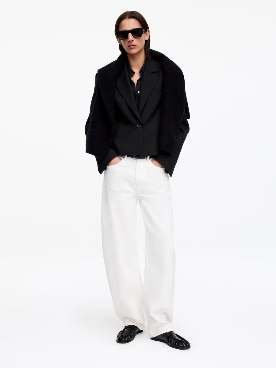 Cropped Wool Blazer
