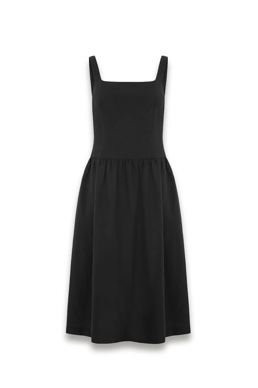 Rosia Drop Waist Linen Dress