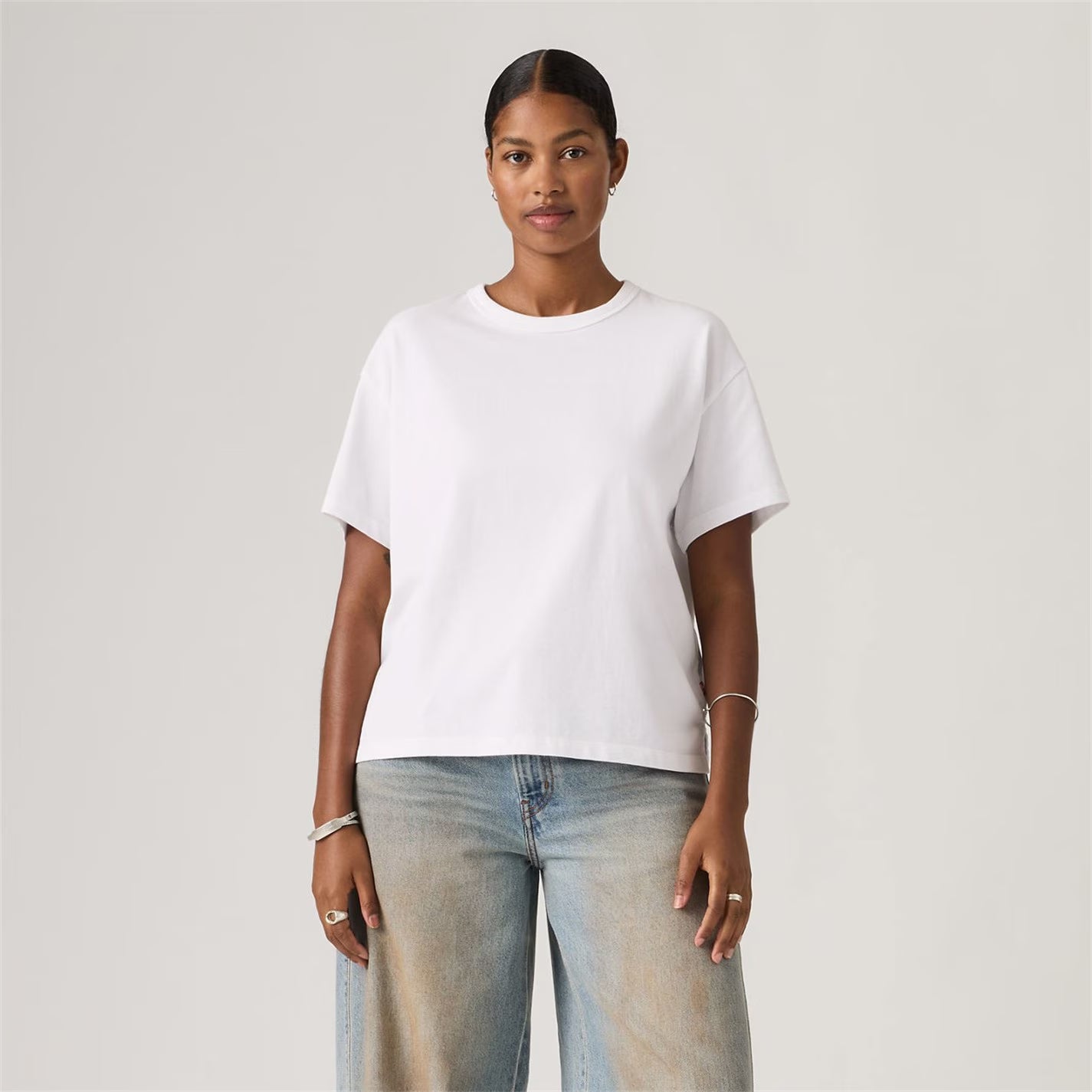 Women's Vintage Short-sleeve Bright White T-Shirt