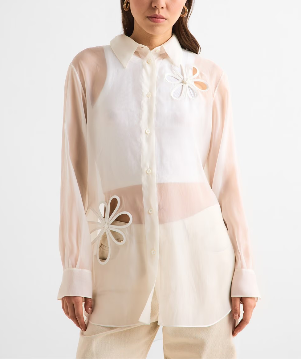 Women's Long Sleeve Patterned Shirt