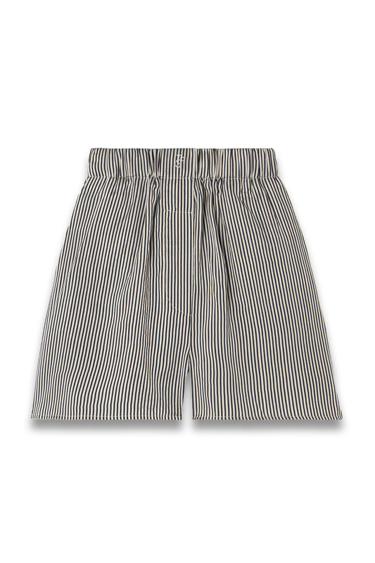 Lui Embroidered Striped Woven Shorts