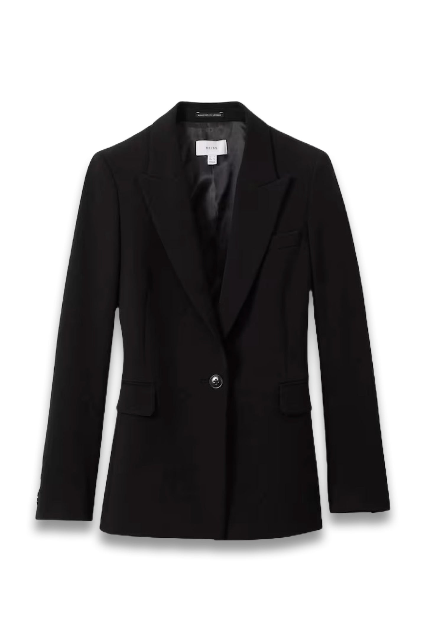 Gabi Tailored Single Breasted Suit Blazer in Black