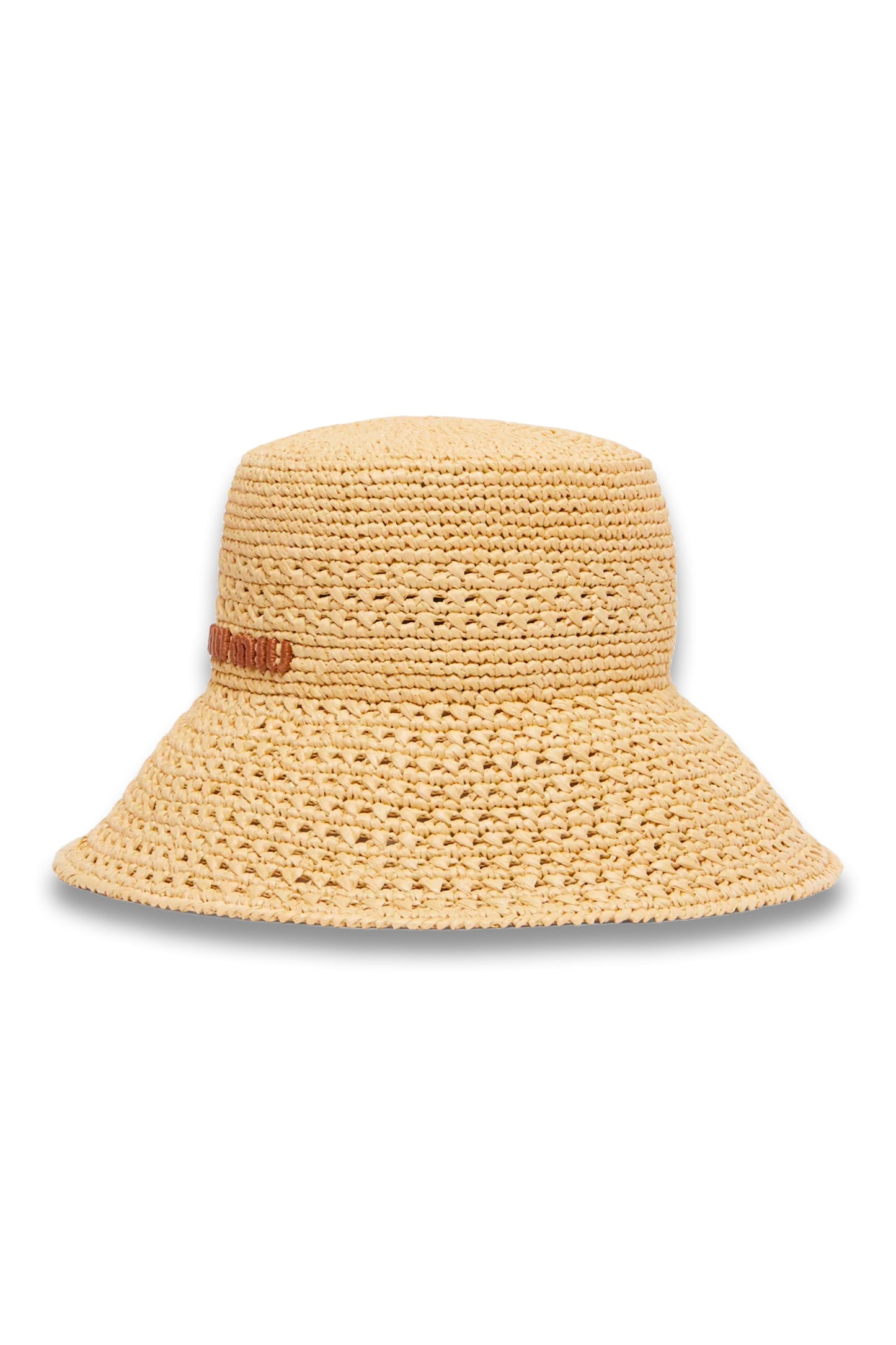 Logo Raffia-Effect Sun Hat