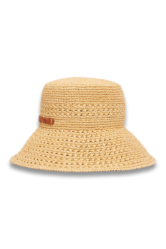 Logo Raffia-Effect Sun Hat