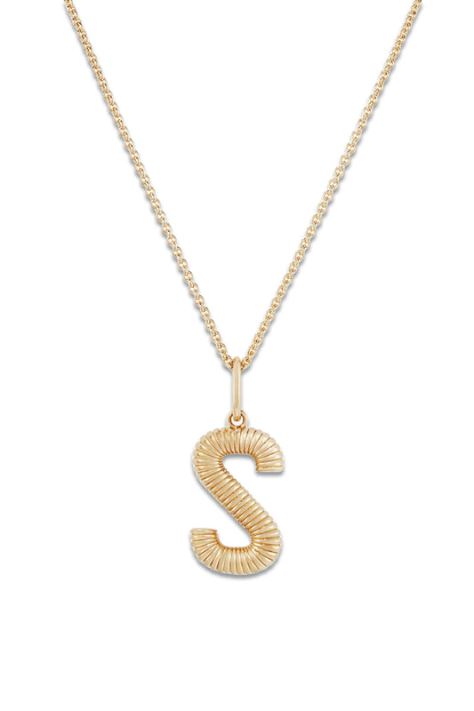 Bold Letter Pendant Necklace