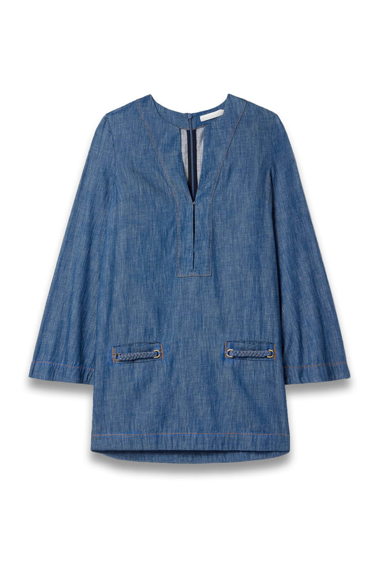 Wylie Braided Denim Mini Dress