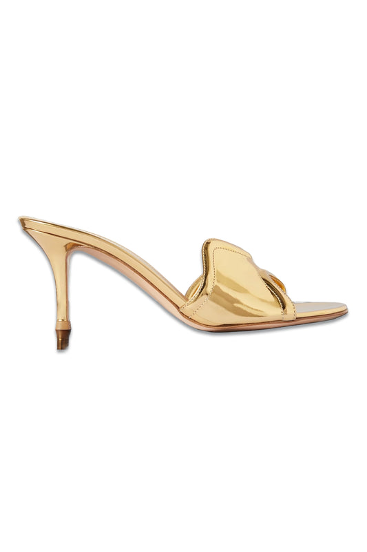 70 Mirrored-leather Mules