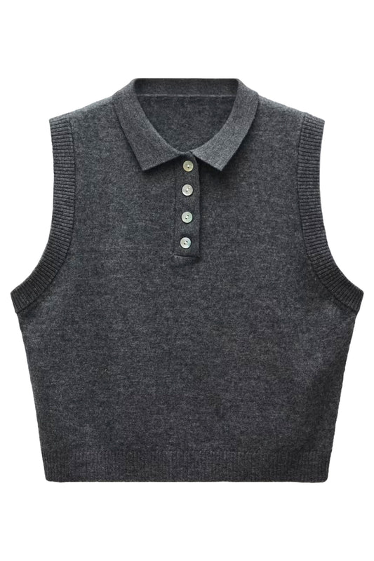 100% Wool Waistcoat with Buttons