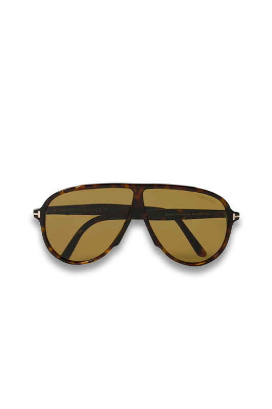 Aviator-Style Tortoiseshell Acetate Sunglasses