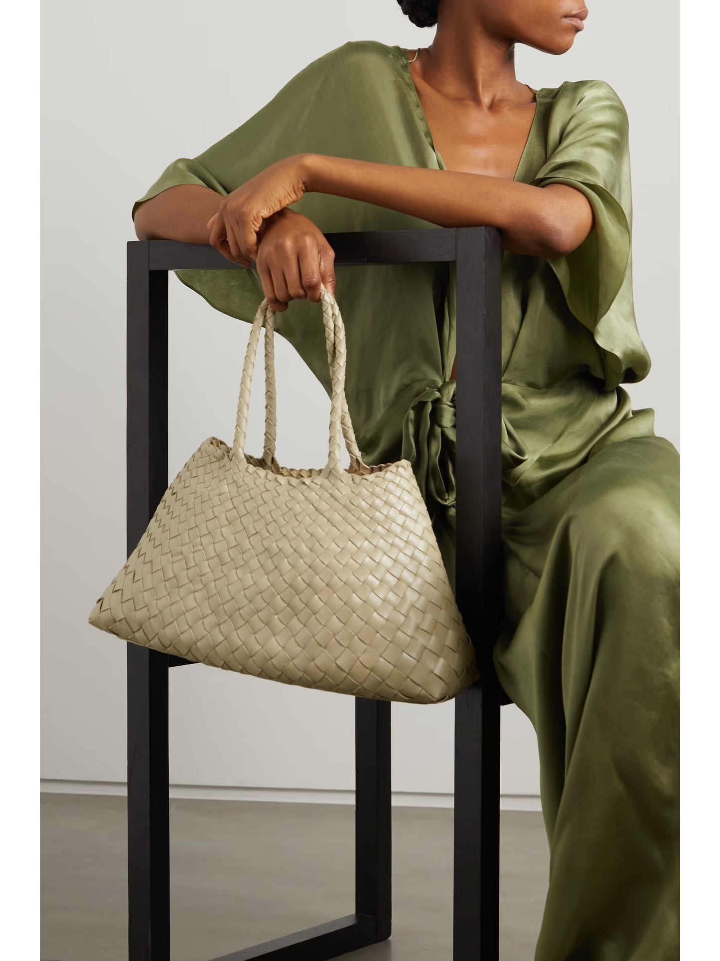 Santa Croce Big Woven Leather Tote
