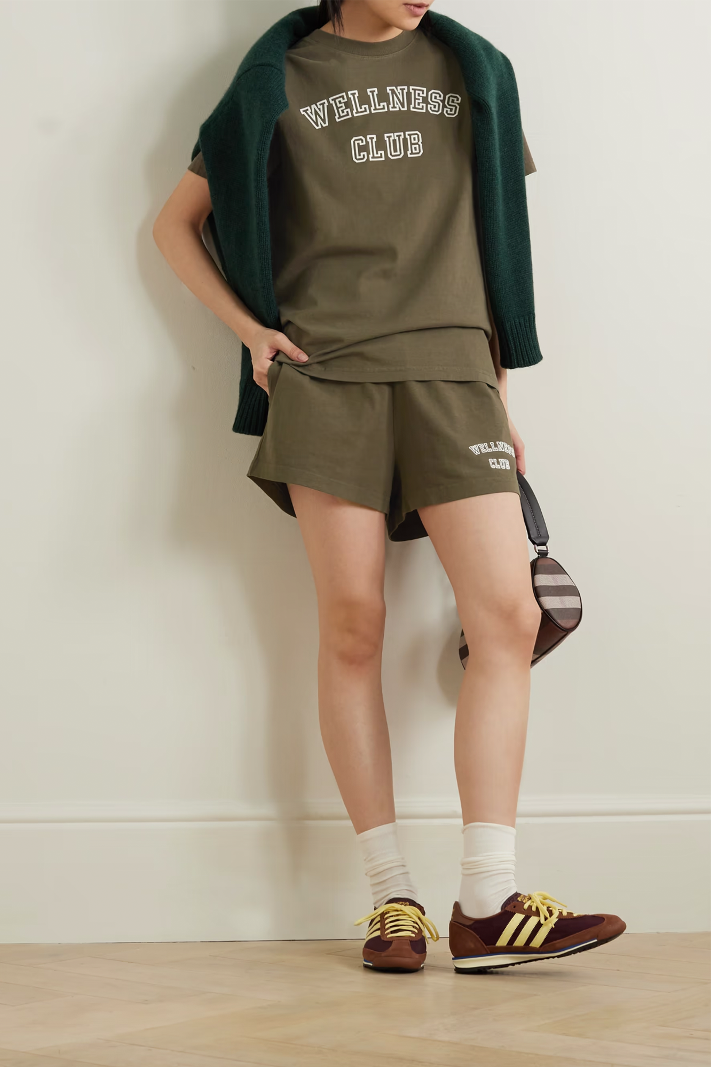 Wellness Club Flocked Cotton-Jersey T-shirt