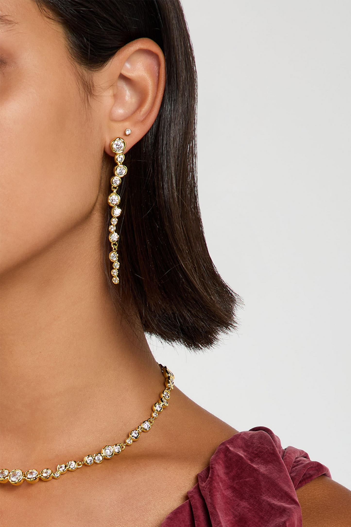 Asterales 14kt Gold-Plated Drop Earrings