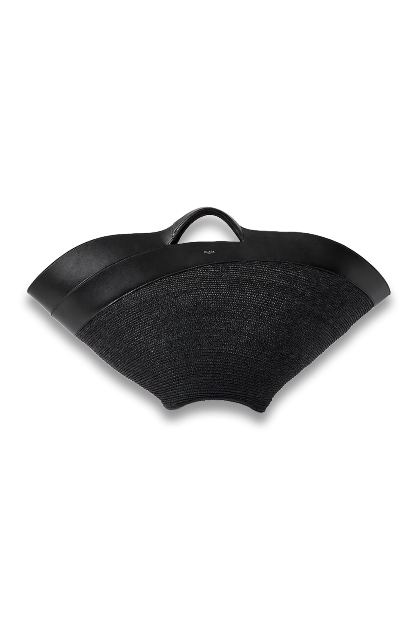 Khaima Leather-Trimmed Straw Tote