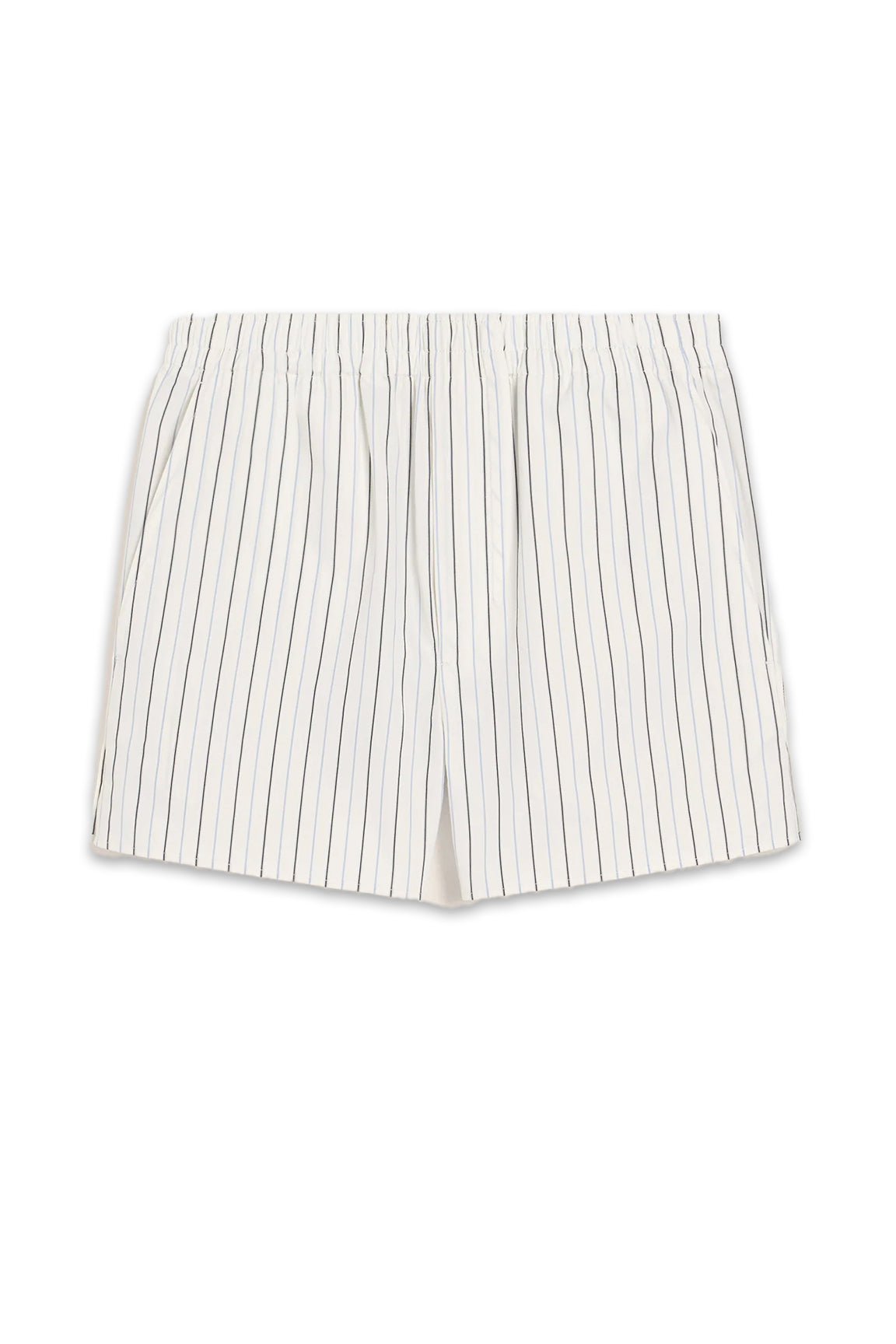 White And Blue Cotton Elasticated Short