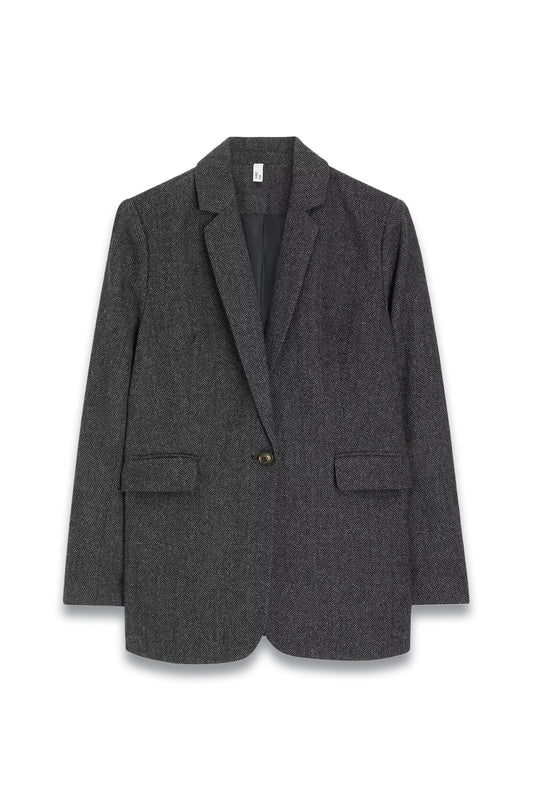 AND/OR Herringbone Blazer, Grey