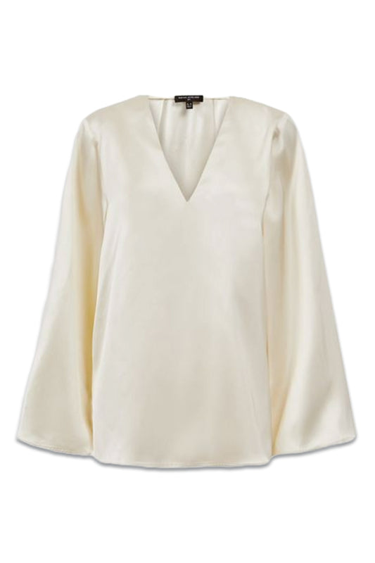Atelier Duchess Satin Split Sleeve Top