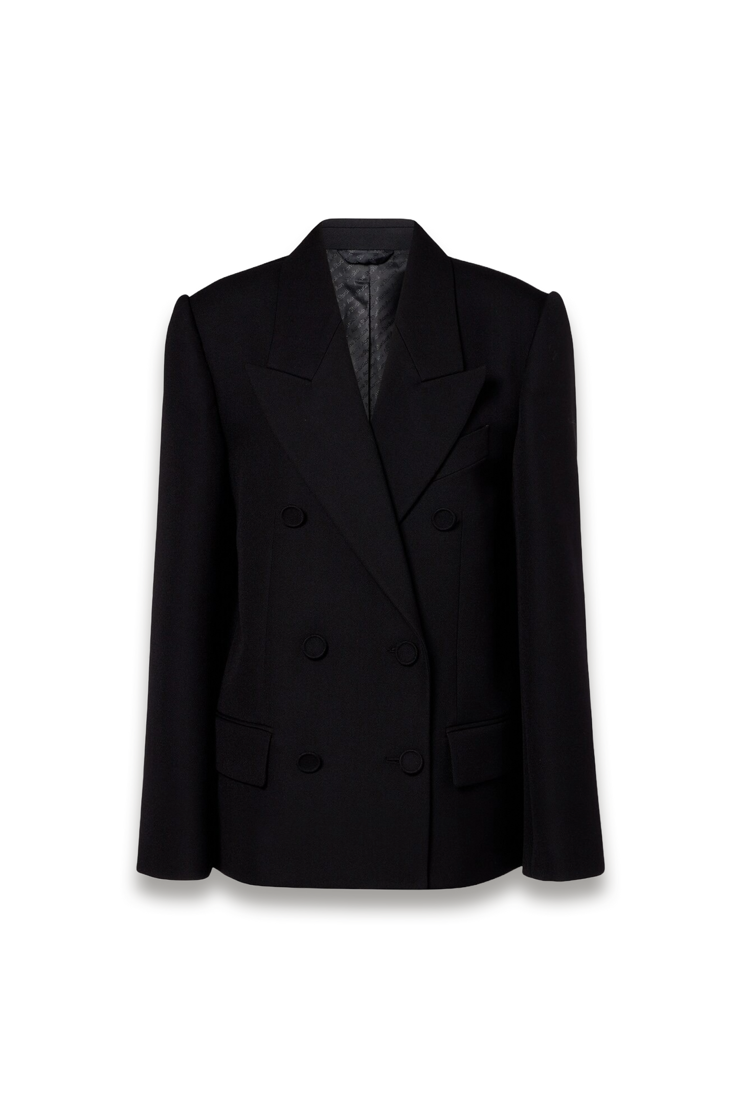 Double-Breasted Wool Suit Jacket
