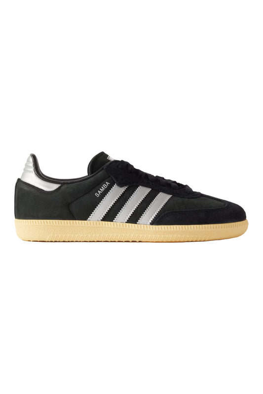 Black Samba OG Suede and Metallic Leather Sneakers