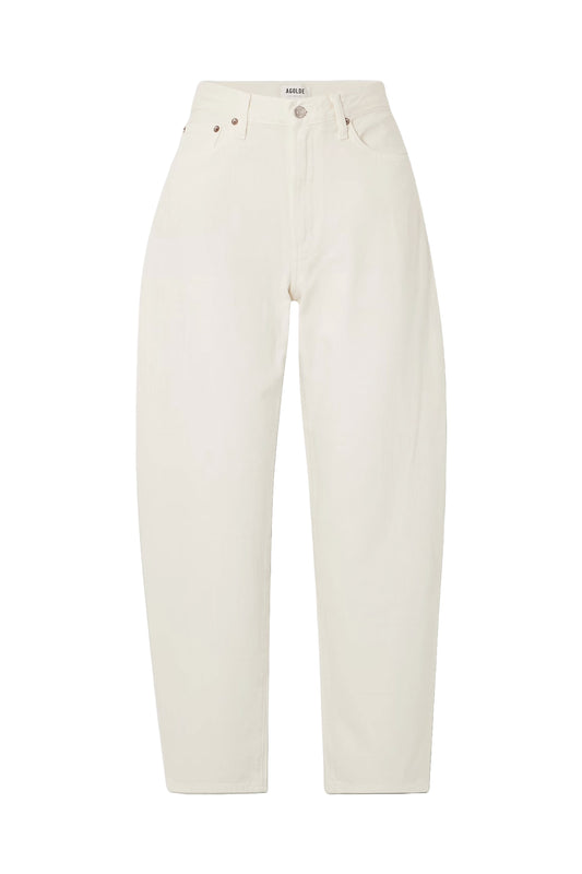 Balloon High-Rise Barrel-Leg Organic Jeans