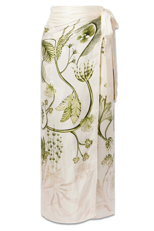 + Net Sustain Lavanda Habitat Floral-print Satin-twill Pareo