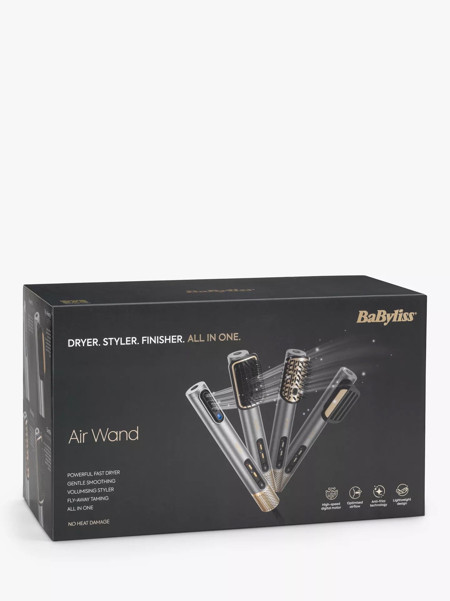 Air Wand Limited Edition Hair Dryer, Smoothing & Volumising All-in-One, Silver