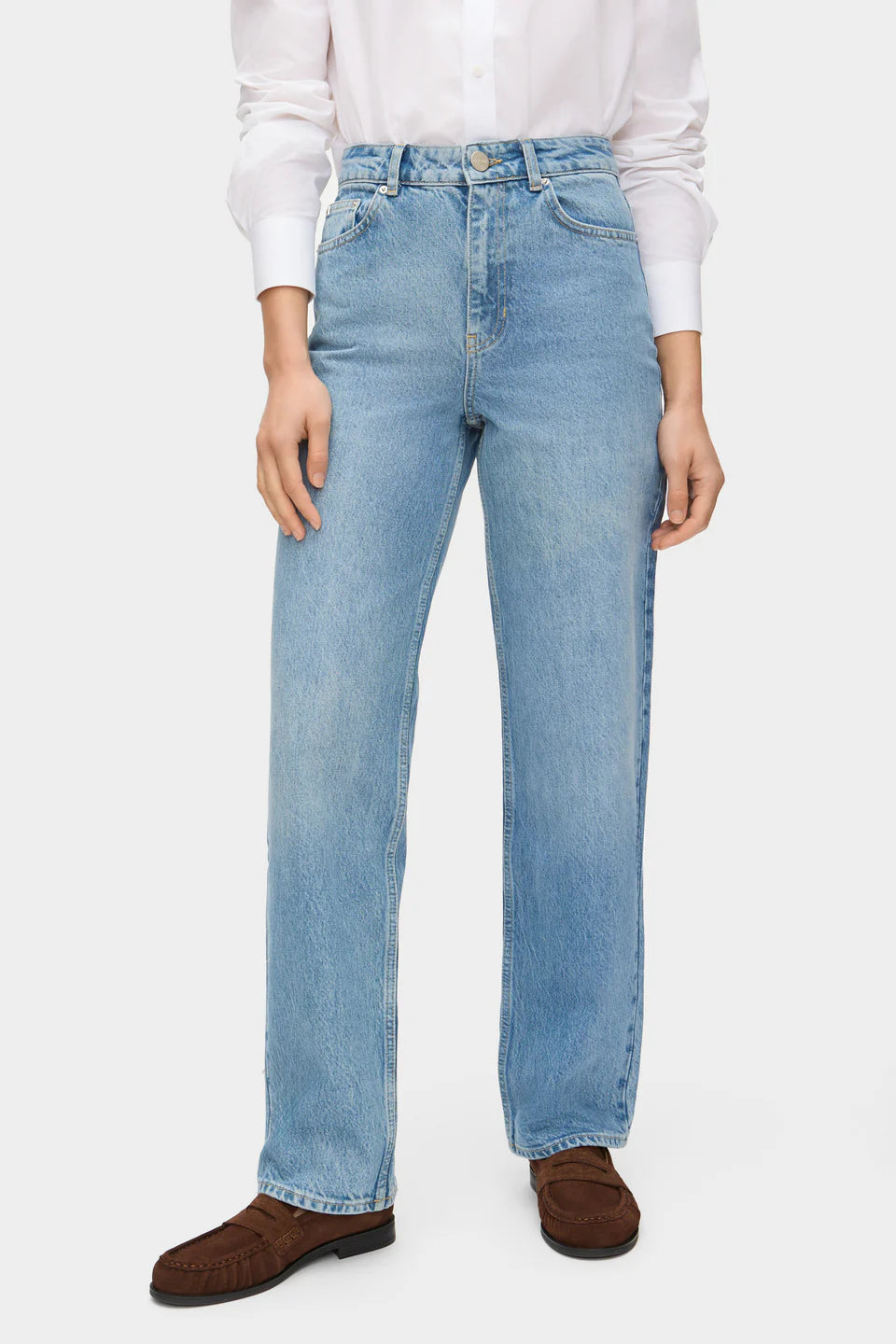 High Rise Straight Leg Jeans