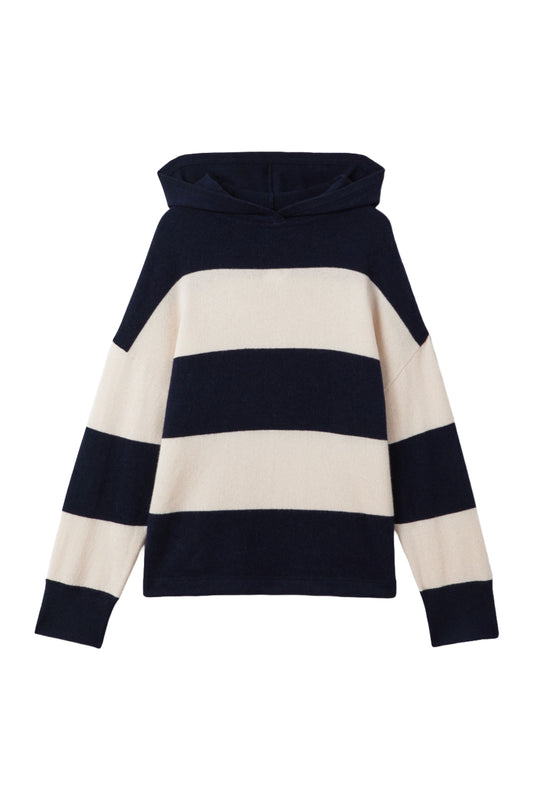 Ally Wool Blend Striped Hoodie
