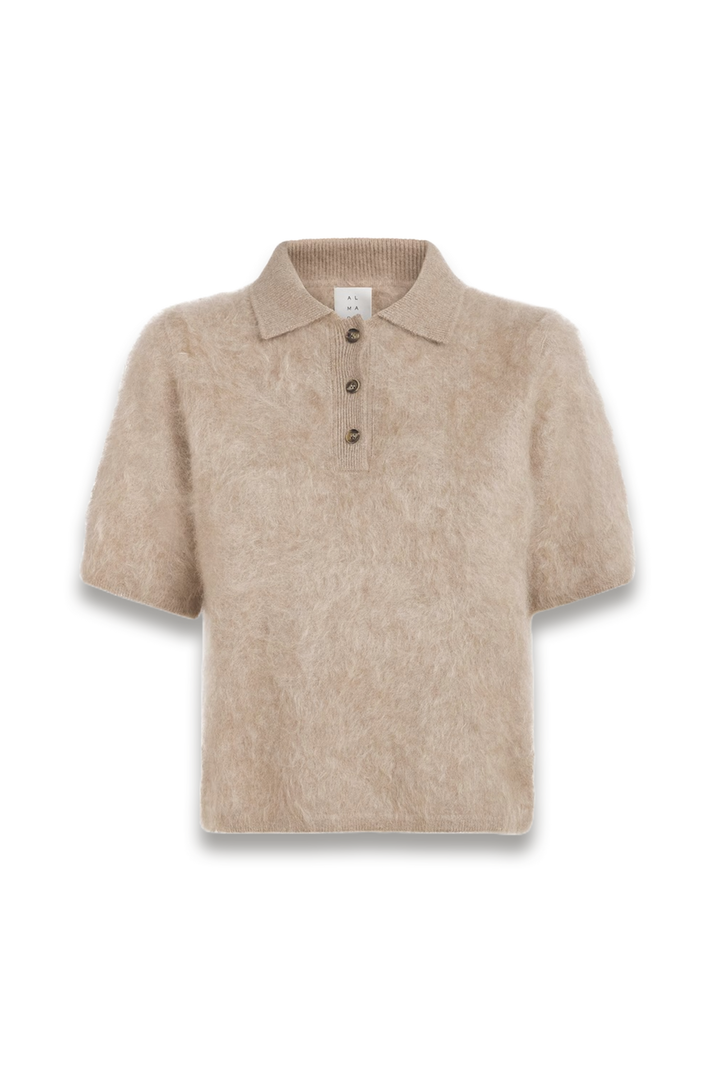 Beige Cashmere Maika Polo Sweater