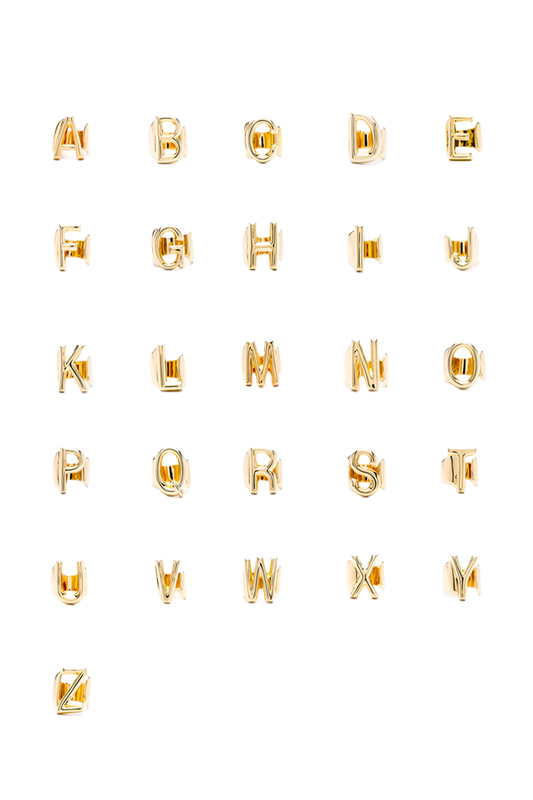 Gold Mini Alphabet Letter Ring