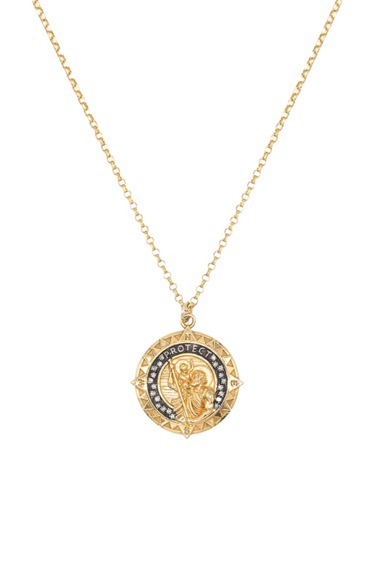 Angie Smith X KLM Diamond St Christopher Necklace