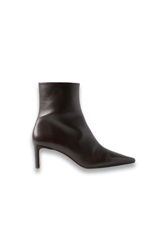 Macy Brown Heeled Ankle Boots