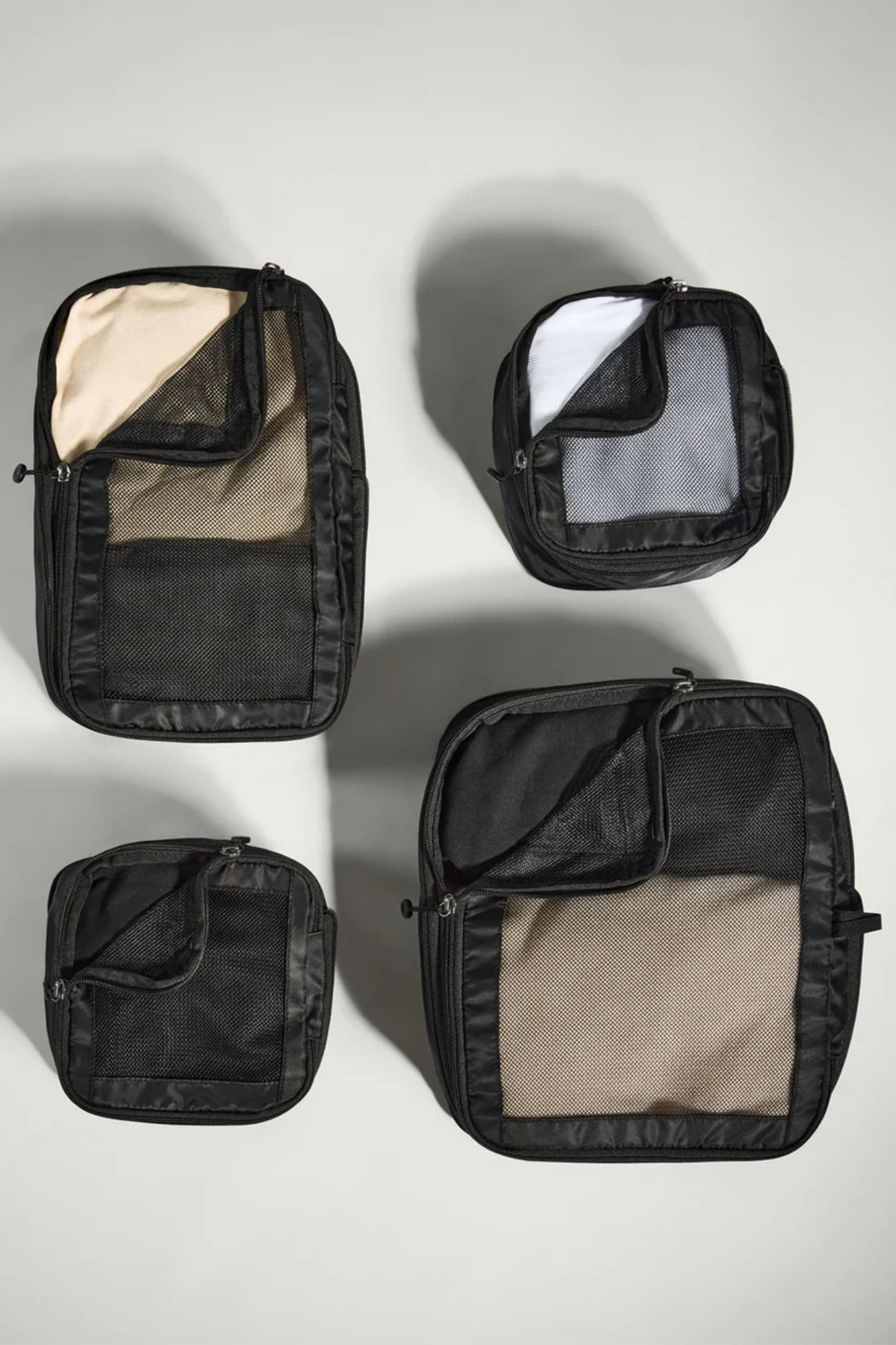 Packing Cubes In Black - Set of 4