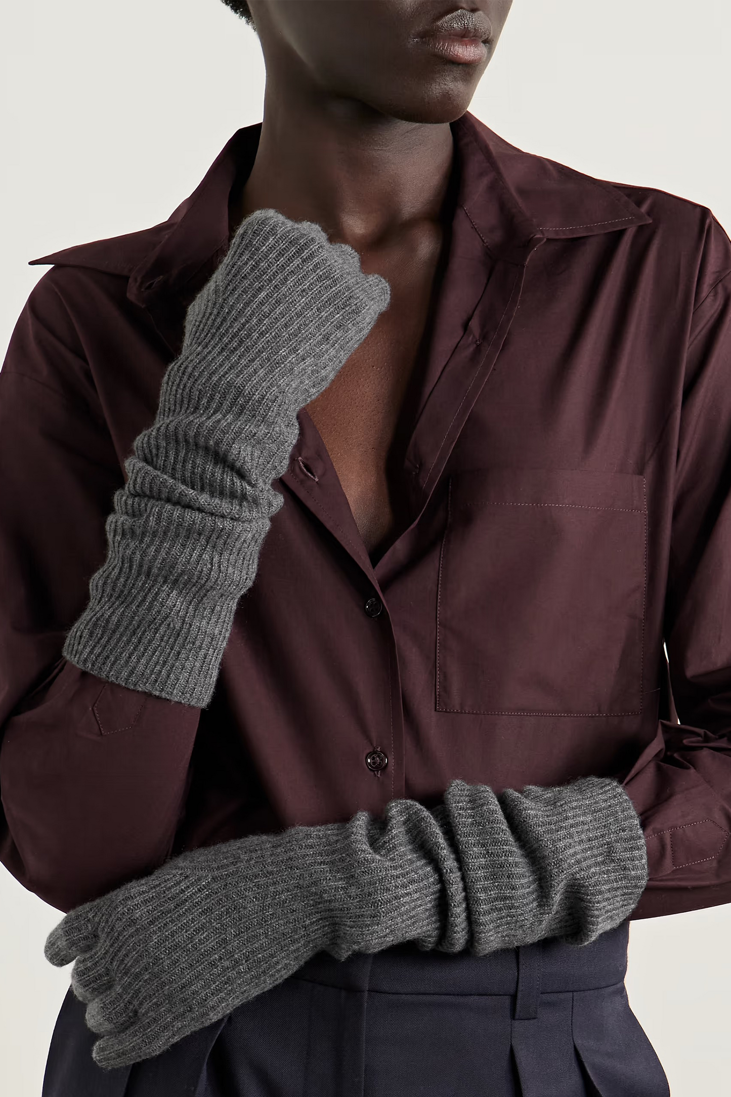 Jessie Ribbed Cashmere Gloves