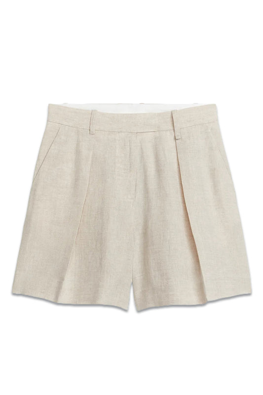 High Waist Linen Shorts