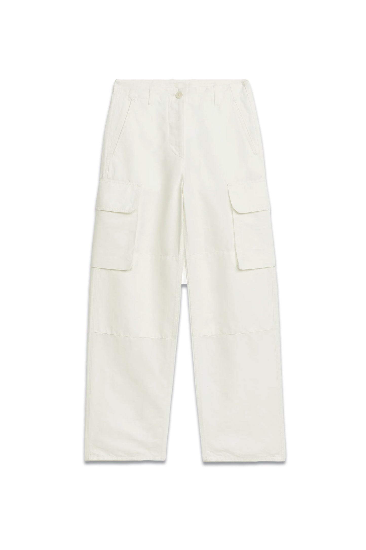 Linen Blend Cargo Trousers