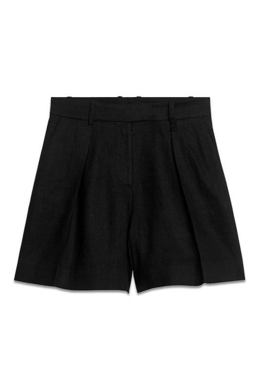 High Waist Linen Shorts