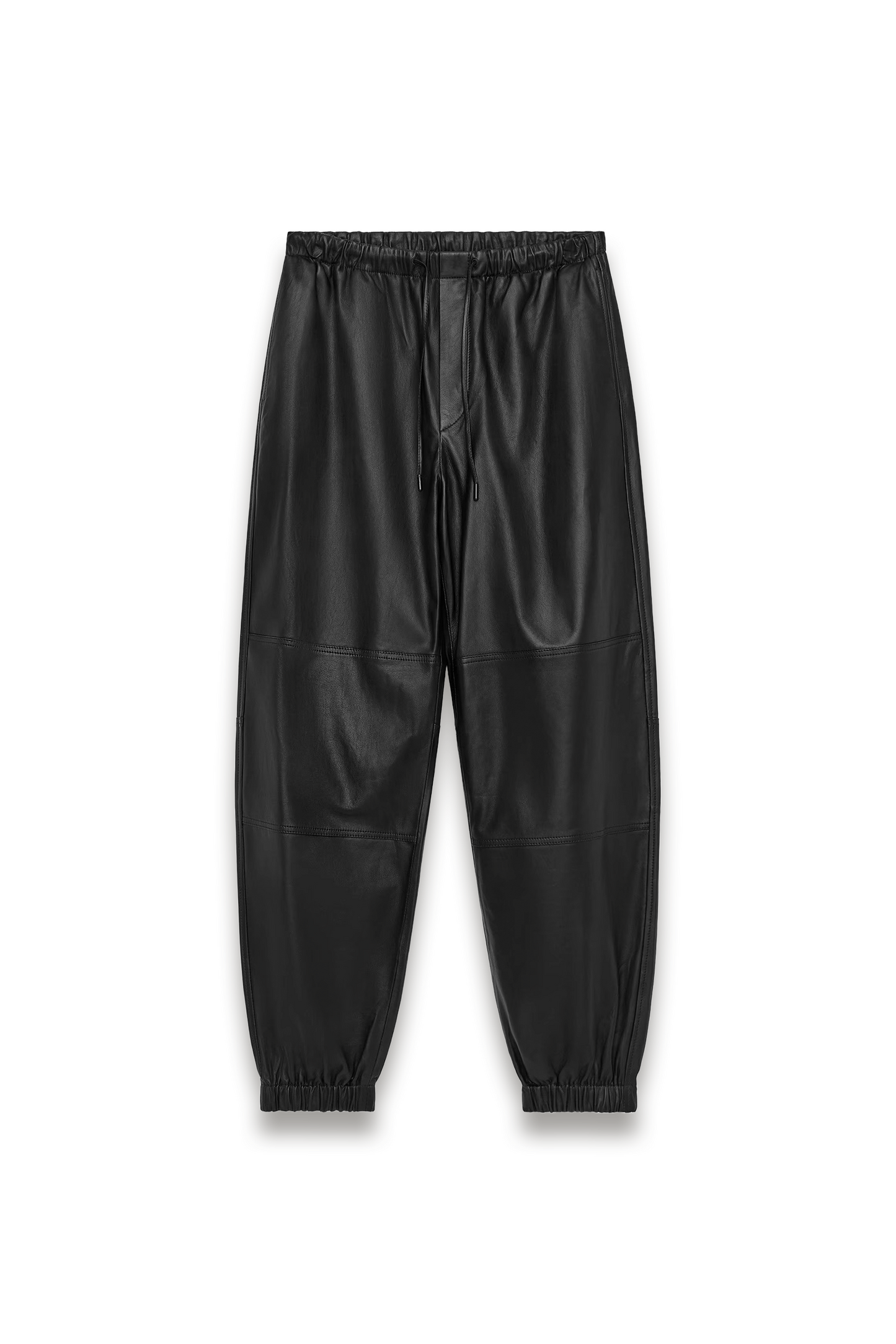 Barrel-Leg Leather Trousers