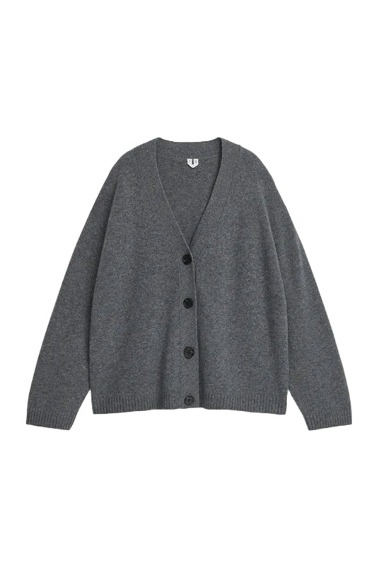 Cashmere Dark Grey Cardigan