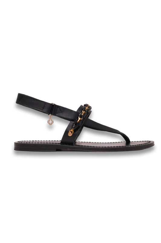 K.Jacques flat leather sandals