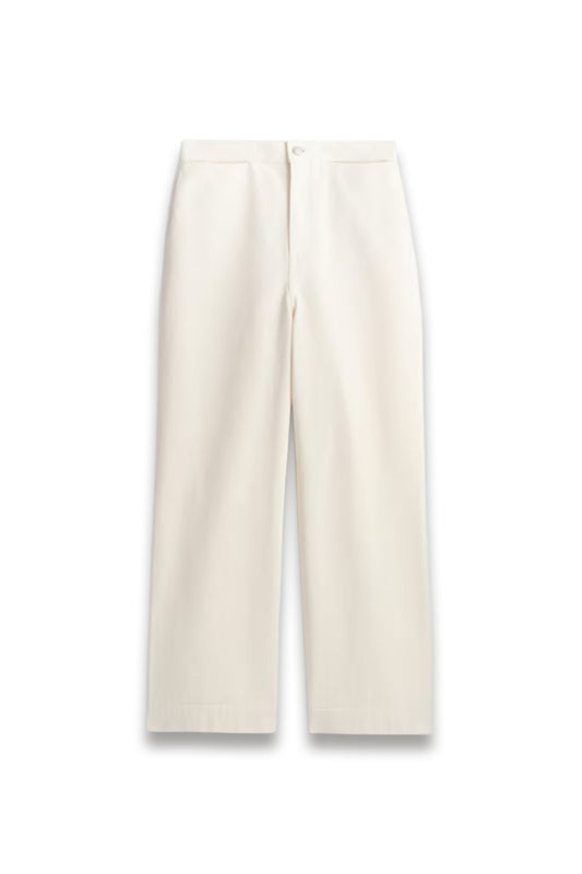 Cropped Wide-Leg Denim Trousers