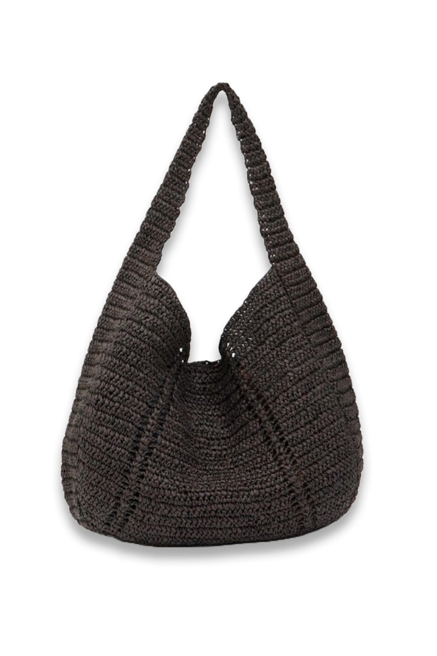 Raffia Oversized Tote Bag Black