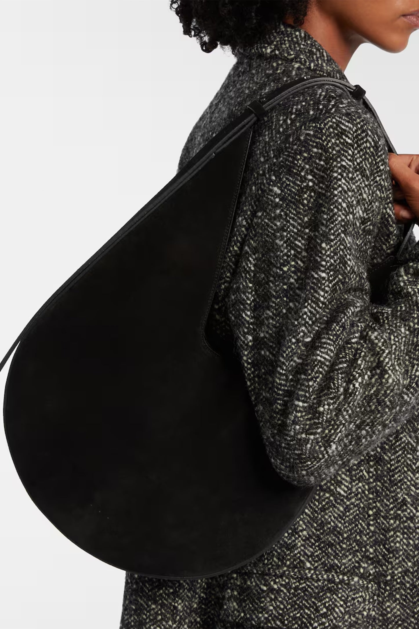 Medium suede shoulder bag