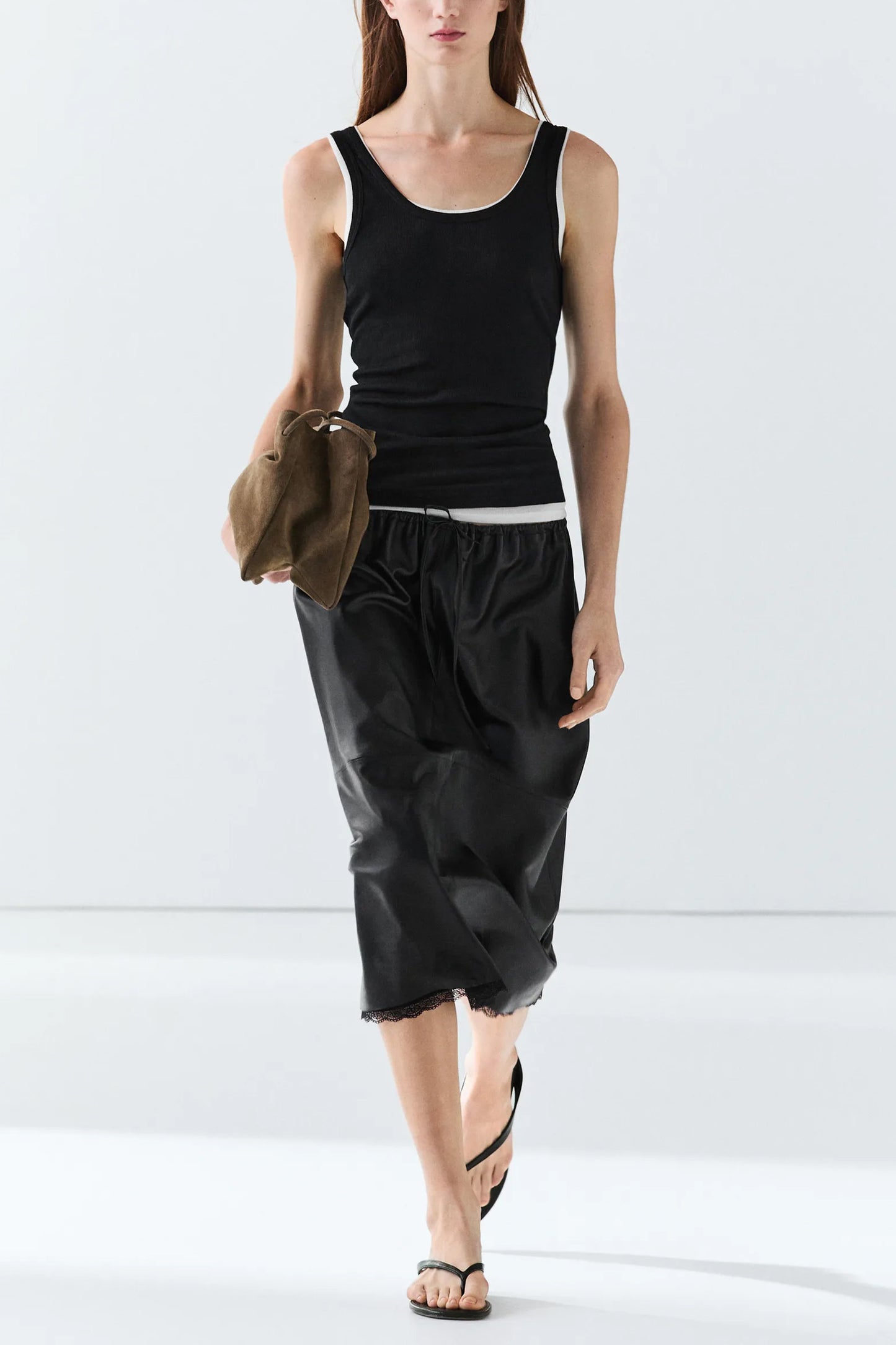 100% cotton ribbed double-layer top