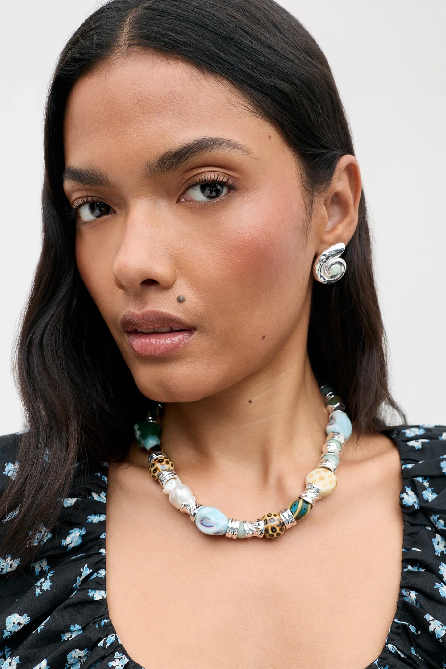 Maxina Necklace with Semi-Precious Stones