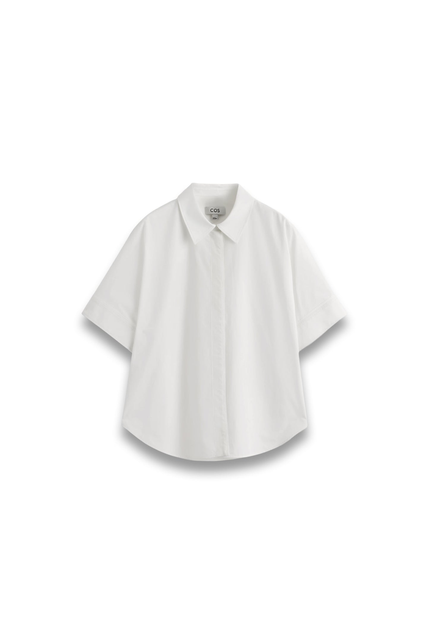 Oversized Short-Sleeved Cotton Shirt